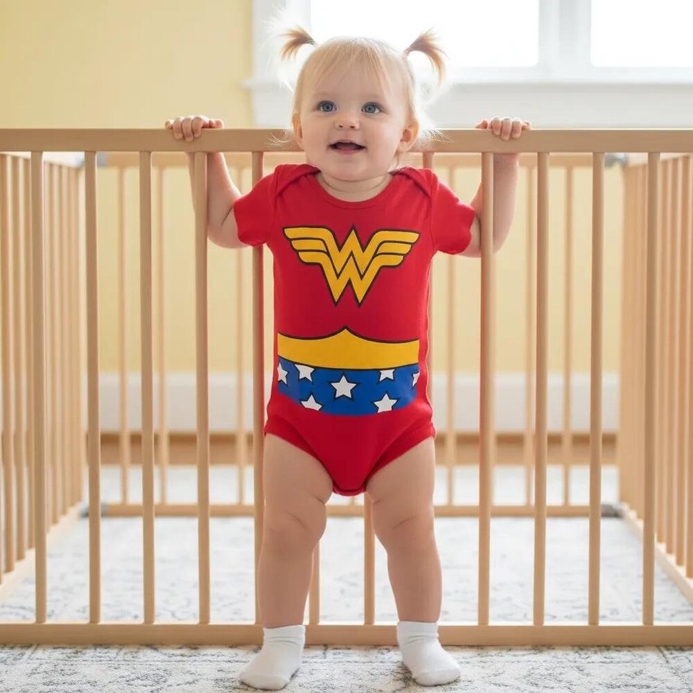 DC Comic True Vintage Wonder Woman Short Sleeve Bodysuit  size 18 M